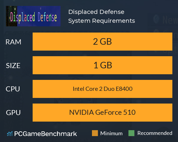 Displaced Defense System Requirements PC Graph - Can I Run Displaced Defense