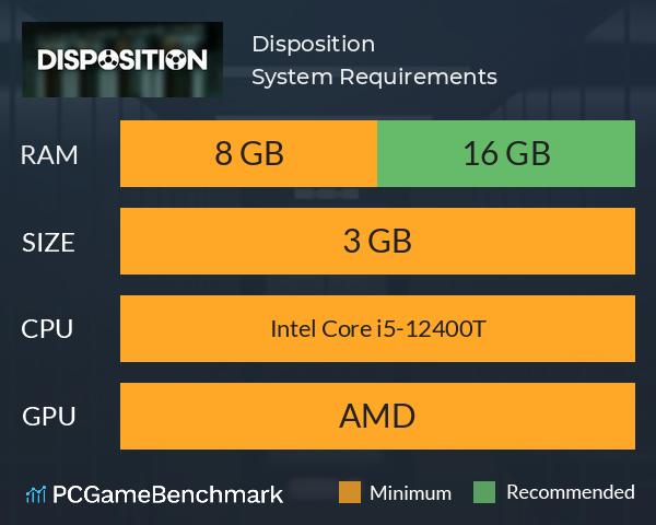 Disposition System Requirements PC Graph - Can I Run Disposition