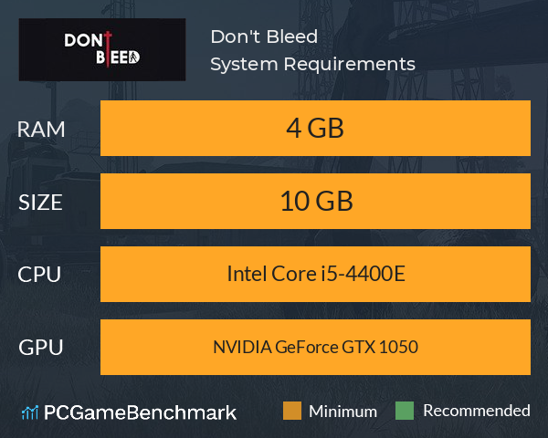 Don't Bleed System Requirements PC Graph - Can I Run Don't Bleed