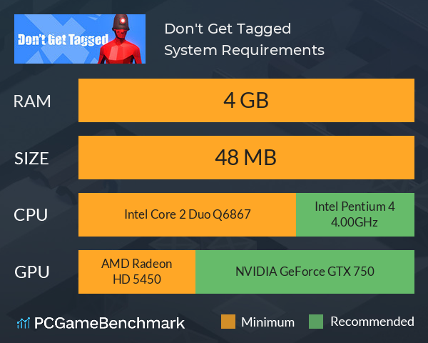 Don't Get Tagged System Requirements PC Graph - Can I Run Don't Get Tagged