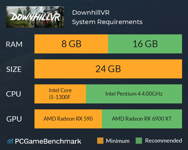 DownhillVR System Requirements PC Graph - Can I Run DownhillVR