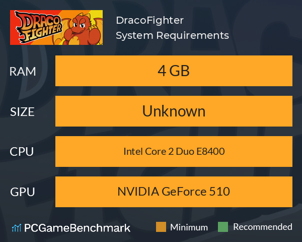 DracoFighter System Requirements PC Graph - Can I Run DracoFighter