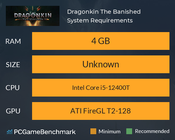 Dragonkin: The Banished System Requirements PC Graph - Can I Run Dragonkin: The Banished