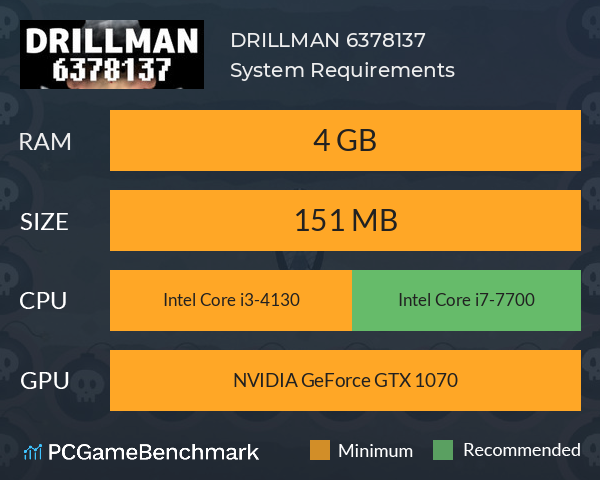 DRILLMAN 6378137 System Requirements PC Graph - Can I Run DRILLMAN 6378137