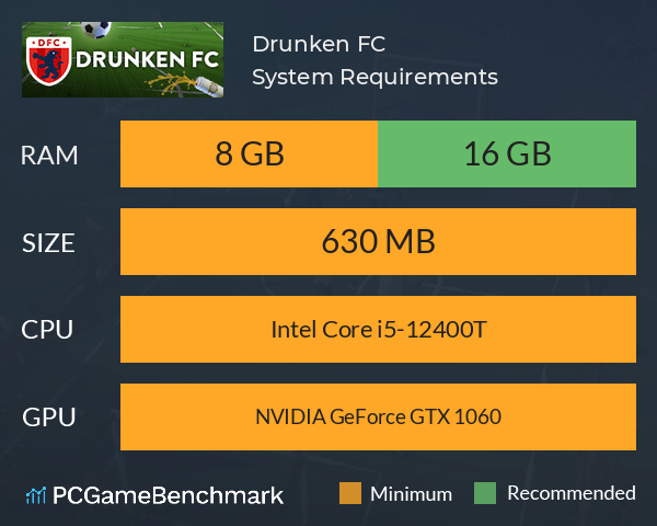 Drunken FC System Requirements PC Graph - Can I Run Drunken FC