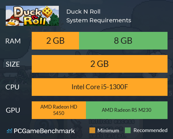 Duck N Roll System Requirements PC Graph - Can I Run Duck N Roll