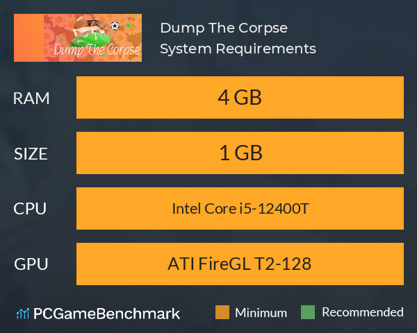 Dump The Corpse System Requirements PC Graph - Can I Run Dump The Corpse