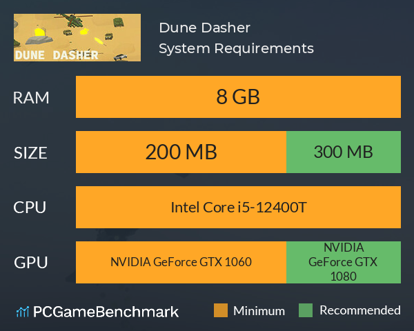 Dune Dasher System Requirements PC Graph - Can I Run Dune Dasher