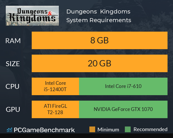 Dungeons & Kingdoms System Requirements PC Graph - Can I Run Dungeons & Kingdoms