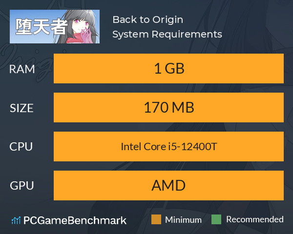 堕天者 ~Back to Origin~ System Requirements PC Graph - Can I Run 堕天者 ~Back to Origin~