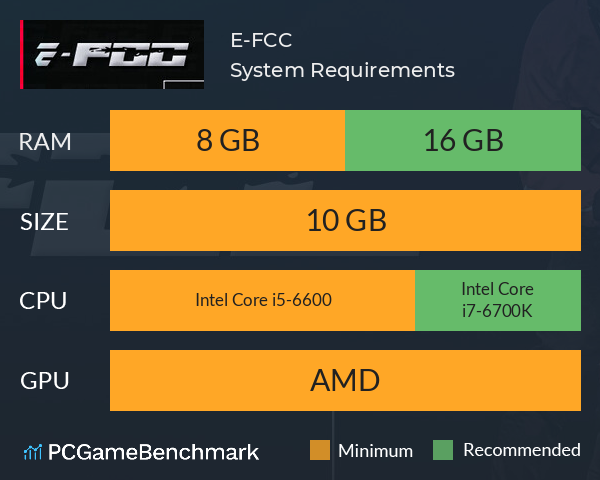 E-FCC System Requirements PC Graph - Can I Run E-FCC