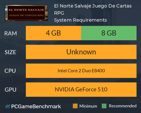 El Norte Salvaje, Juego De Cartas RPG System Requirements PC Graph - Can I Run El Norte Salvaje, Juego De Cartas RPG