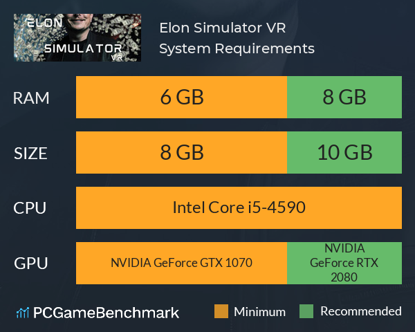 Elon Simulator VR System Requirements PC Graph - Can I Run Elon Simulator VR