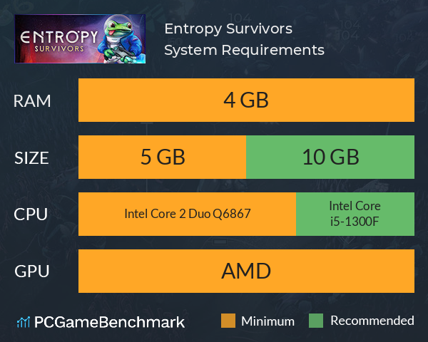 Entropy Survivors System Requirements PC Graph - Can I Run Entropy Survivors