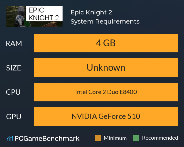 Epic Knight 2 System Requirements PC Graph - Can I Run Epic Knight 2