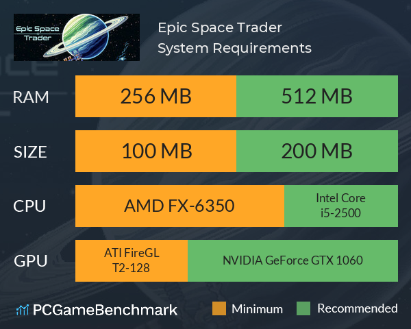 Epic Space Trader System Requirements PC Graph - Can I Run Epic Space Trader