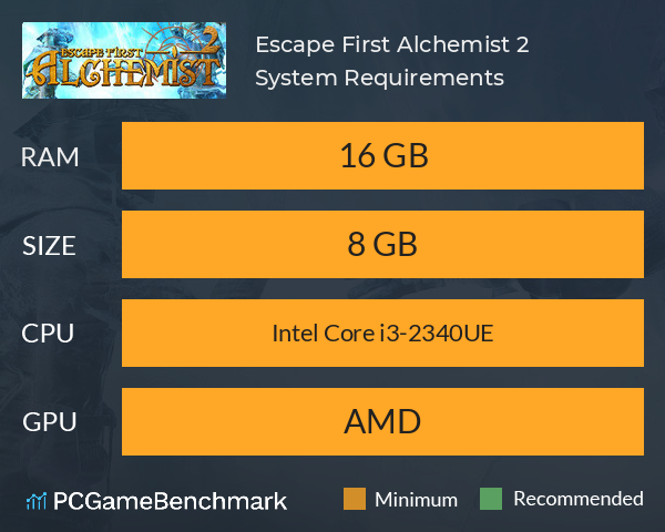 Escape First: Alchemist 2 System Requirements PC Graph - Can I Run Escape First: Alchemist 2