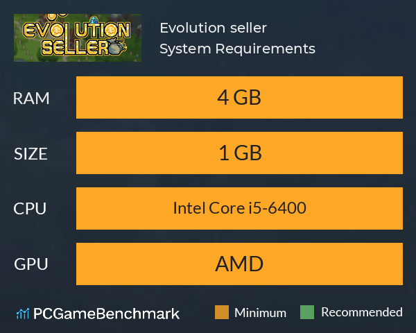 Evolution seller System Requirements PC Graph - Can I Run Evolution seller