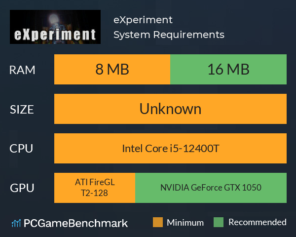 eXperiment System Requirements PC Graph - Can I Run eXperiment