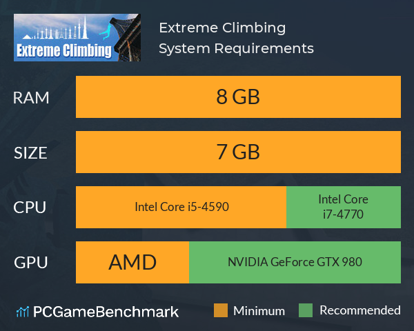 Extreme Climbing System Requirements PC Graph - Can I Run Extreme Climbing