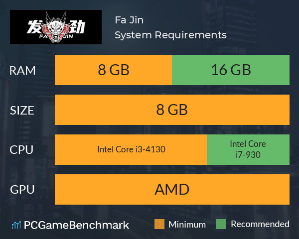 Fa Jin System Requirements PC Graph - Can I Run Fa Jin