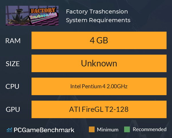 Factory Trashcension System Requirements PC Graph - Can I Run Factory Trashcension