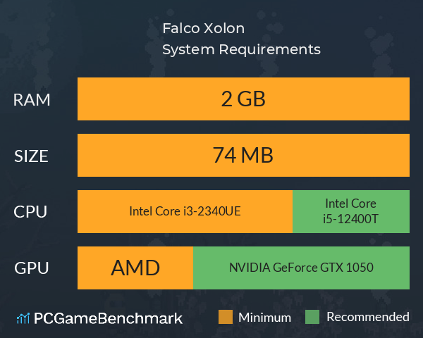 Falco Xolon System Requirements PC Graph - Can I Run Falco Xolon