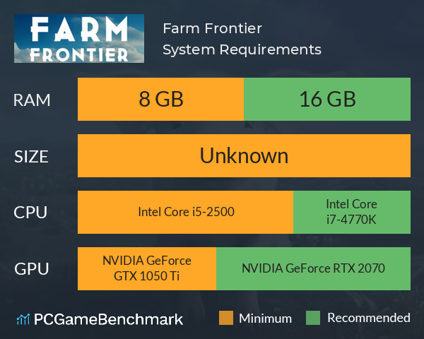 Farm Frontier System Requirements PC Graph - Can I Run Farm Frontier