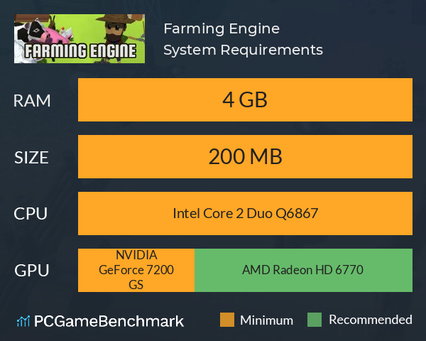 Farming Engine System Requirements PC Graph - Can I Run Farming Engine