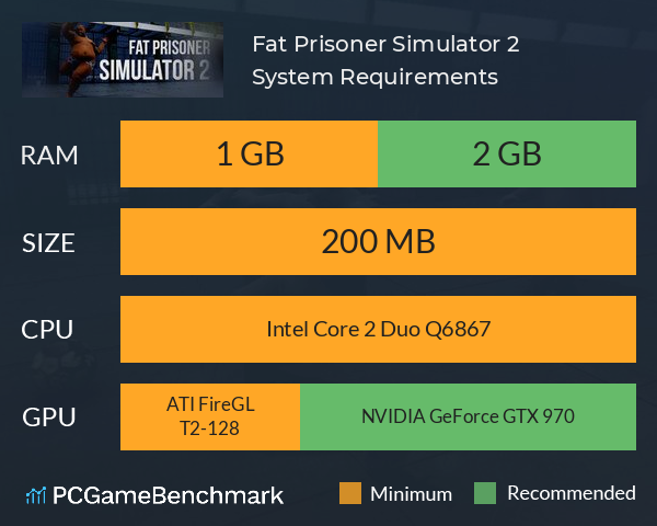 Fat Prisoner Simulator 2 System Requirements PC Graph - Can I Run Fat Prisoner Simulator 2