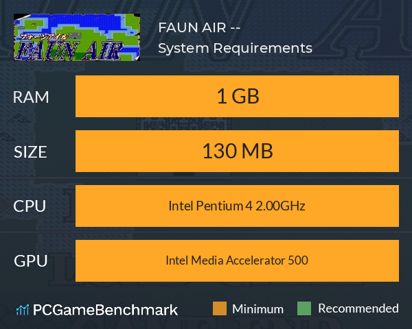 FAUN AIR -フォーンアイル- System Requirements PC Graph - Can I Run FAUN AIR -フォーンアイル-