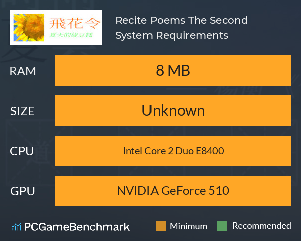 飛花令~貳~夏天的綠豆糕 Recite Poems The Second System Requirements PC Graph - Can I Run 飛花令~貳~夏天的綠豆糕 Recite Poems The Second