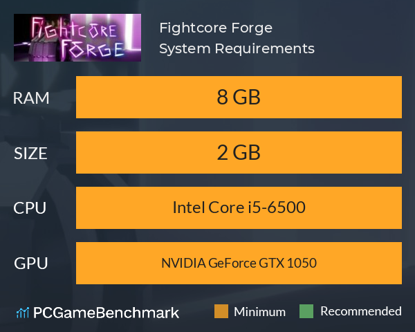 Fightcore Forge System Requirements PC Graph - Can I Run Fightcore Forge