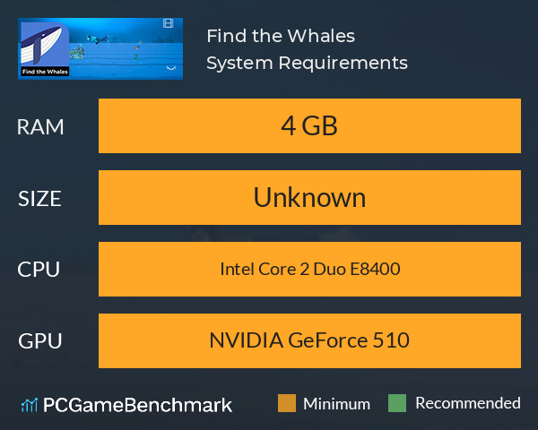 Find the Whales System Requirements PC Graph - Can I Run Find the Whales