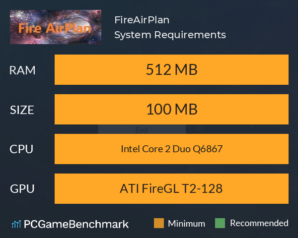 FireAirPlan System Requirements PC Graph - Can I Run FireAirPlan