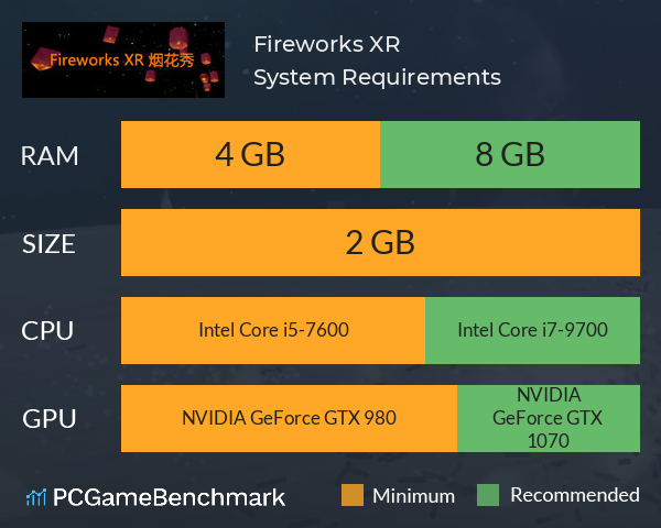 Fireworks XR 烟花秀 System Requirements PC Graph - Can I Run Fireworks XR 烟花秀