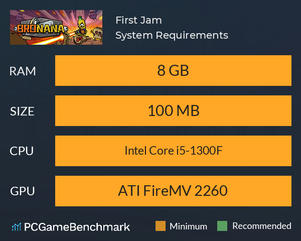 First Jam System Requirements PC Graph - Can I Run First Jam