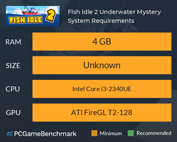 Fish Idle 2: Underwater Mystery System Requirements PC Graph - Can I Run Fish Idle 2: Underwater Mystery