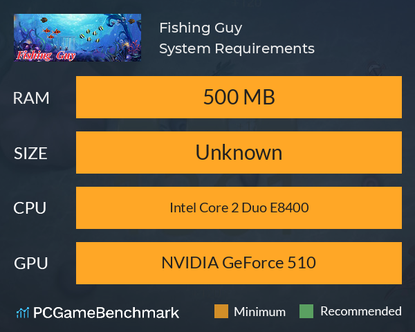 Fishing Guy System Requirements PC Graph - Can I Run Fishing Guy