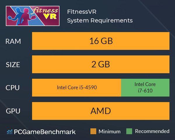 FitnessVR System Requirements PC Graph - Can I Run FitnessVR