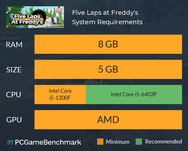 Five Laps at Freddy's System Requirements PC Graph - Can I Run Five Laps at Freddy's