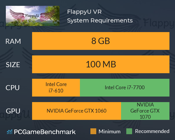 FlappyU VR System Requirements PC Graph - Can I Run FlappyU VR