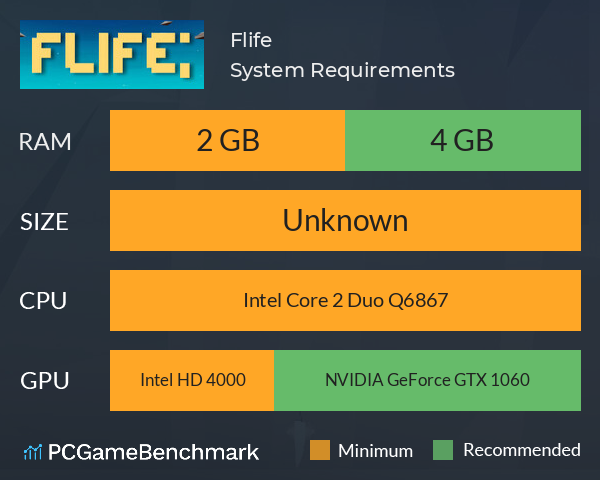 Flife System Requirements PC Graph - Can I Run Flife