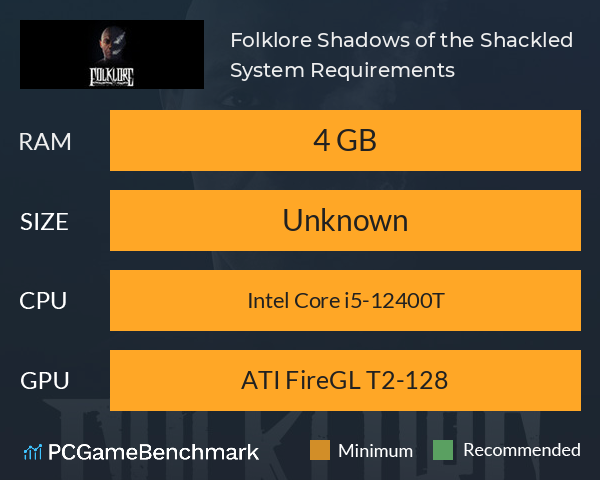 Folklore: Shadows of the Shackled System Requirements PC Graph - Can I Run Folklore: Shadows of the Shackled