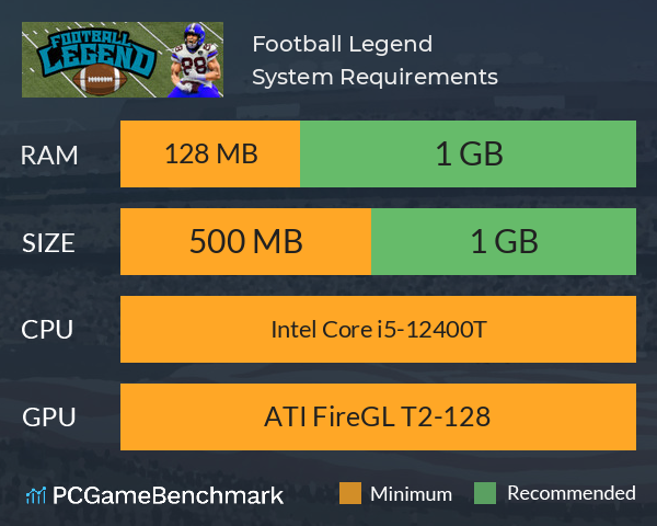 Football Legend System Requirements PC Graph - Can I Run Football Legend