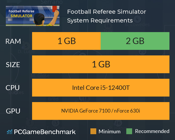 Football Referee Simulator System Requirements PC Graph - Can I Run Football Referee Simulator