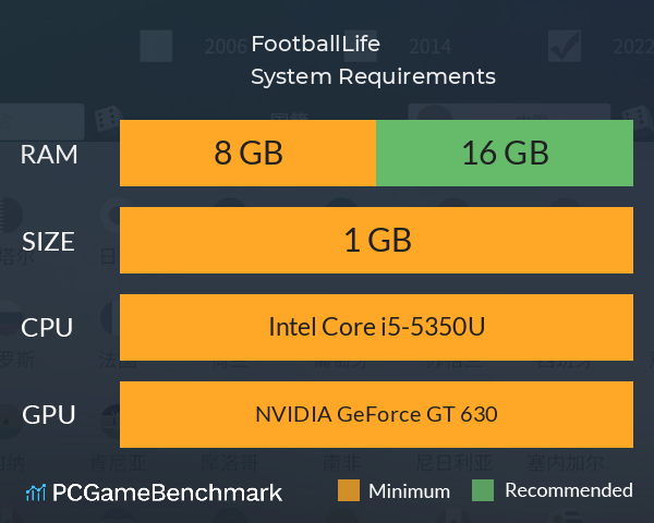 FootballLife System Requirements PC Graph - Can I Run FootballLife