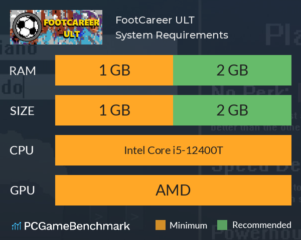 FootCareer ULT System Requirements PC Graph - Can I Run FootCareer ULT