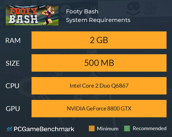 Footy Bash System Requirements PC Graph - Can I Run Footy Bash