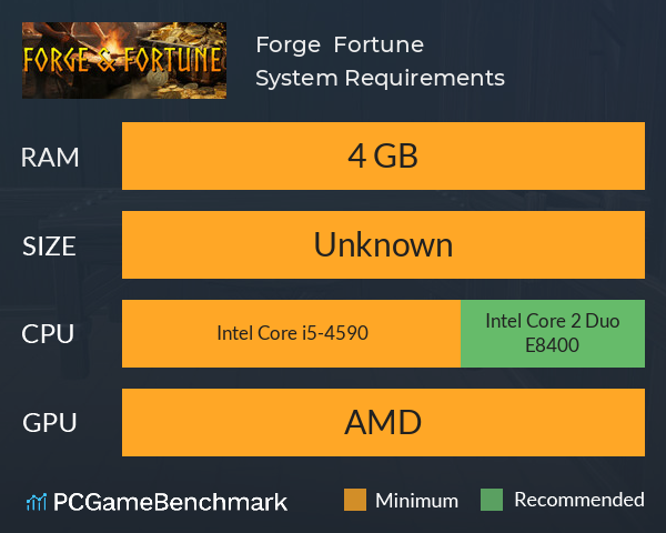 Forge & Fortune System Requirements PC Graph - Can I Run Forge & Fortune